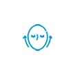 Icon representing ONDA lifting's effect on skin elasticity and wrinkle improvement