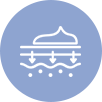 Icon showing Juvelook and Juvelook Volume effects on scar improvement, pore reduction, hydration, wrinkle elasticity, and skin strengthening